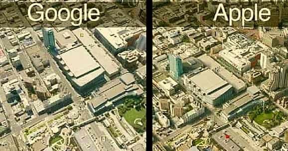 Informasi lalu lintas Google Map vs Apple Map