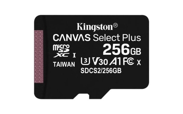 Kartu memori Kingston 256GB Canvas Select Plus